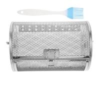 Hemobllo Panier à Griller en Acier Inoxydable Rotatif pour Friteuse à Air Chaud, Accessoire la Cuisine Polyvalent pour Légumes, Noix, Frites - Panier Rôtissoire Pratique Couleur Aléatoire