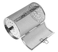 Hemobllo Panier De Four à Tambour Métal pour Friteuse à Air Rôtissoire De Cuisine avec Porte Mobile Ustensile De Pâtisserie pour Viandes Et Noix