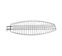 Hemobllo Panier de Grillade Barbecue en Acier Inoxydable, Pliable, Argenté | Forme Ovale, Usage Pique-niques et Barbecue Extérieur, Facile à Transporter Ranger