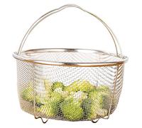 Hemobllo Panier Passoire Multifonction Petit en Acier Inoxydable, Panier Vapeur Pieds, Passoire à Fruits et Légumes, Accessoire la Cuisine pour Égouttage et Cuisson Vapeur, Usage Intérieur