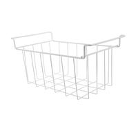 Hemobllo Panier pour Congélateur Coffre Blanc en Fer, Rangement Suspendu | Optimisation de L'espace, Nettoyage Facile, Cuisine et Organisation du Stockage, Panier pour Congélateur Coffre