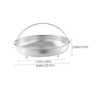 Hemobllo Panier Vapeur Inoxydable pour Légumes et Aliments Support Vapeur Antibrûlure avec Poignée Isolante Accessoire Cuisine pour Marmite et Cocotte Chauffe Uniforme et Drainage Rapide