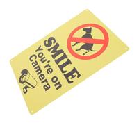 Hemobllo Panneau Mural Vintage en Métal « Interdit D’Uriner » pour Chiens Inscription « Souriez vous Êtes Filmé » Panneau D’Avertissement Extérieur Résistant aux Intempéries pour Jardin