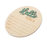 Hemobllo Panneau Rond Bois pour Annonce de Naissance Accessoire Photo avec Prénom