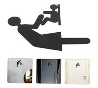 Hemobllo Panneau Signalétique Changeur Acier Inoxydable Noir Signe Indicateur pour Espace Change Toilettes Publiques Plaque et Visible pour Salle de Bain Infantile