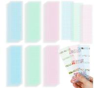 Hemobllo Panneaux sous-Emballage pour Ruban Washi 45 Pièces en Plastique Esthétique et Solide, Format 5 X 15 CM, Utilisation Maison et Bureau, Assortiment Vert Bleu Rose