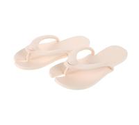 Hemobllo Pantoufles de Voyage Pliables et Jetables pour Femmes Semelle Antidérapante Couleur Blanc Crème Taille 36-38 Légères et Hygiéniques pour Hôtel Spa et Piscine