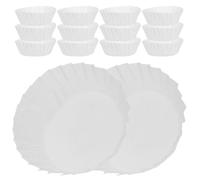 Hemobllo Papier Sulfurisé Non Pliable pour Moules à Gâteau Basques 8 Pouces 50 Feuilles Antiadhésif Résistant à L'Huile pour Pâtisserie et Caissettes à Cupcakes Cuisson Four Maison Cuisine