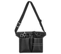 Hemobllo Paquet à Ciseaux Accidents de Salon Grosse Capacité en Cuir Noir Ceinture Réglable pour Coiffeurs Professionnels et Femmes