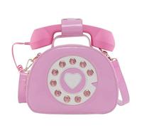 Hemobllo Paquet Bandoulière Téléphone Original en PU 21X16 CM Rose Poignée Top et Finition Couture pour Femmes Usage Loisirs et Sorties