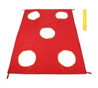 Hemobllo Parachute Arc-en-Ciel 25 M 5 Trous en Tissu Léger pour Jeux d'Extérieur Équipement Sensoriel et Gymnastique pour Tout-Petits Parachute pour Activités de Couleur Aléatoire