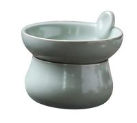 Hemobllo Passoire à Thé Domestique en Céramique Émaillée Qing Song Filtre à Thé Rétro Résistant à la Chaleur Vintage Dégustation Kung Fu