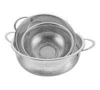 Hemobllo Passoire en Acier Inoxydable 3Pcs pour Laver Riz Fruits Panier de Vidange Domestique Mailles Fines Cuisine Laver des Légumes