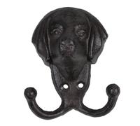 Hemobllo Patère Murale Fonte Tête de Chien Rétro Crochets Décoratifs Robustes à Double Crochets pour Suspendre Manteaux et Accessoires Patères Murales Vintage pour Entrée et Maison