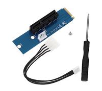 Hemobllo Pci-e Adaptateur De Carte Riser Ssd avec Câble Alimentation Connecteur Pci-e Femelle à Clé Male Pratique pour Extensions De Cartes Ssd Installation Facile Et Structure
