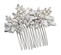 Hemobllo Peigne à Cheveux En Cristal Pour Mariée En Alliage Argenté Décoration Brillante Accessoires Cheveux Mariage Coiffure Demoiselle D'honneur Soirée Gala