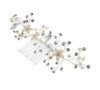 Hemobllo Peigne à Cheveux Floral Pour Mariée Pince Latérale Française Cristal Et Fausses Perles Accessoires De Coiffure Pour Demoiselle Honneur