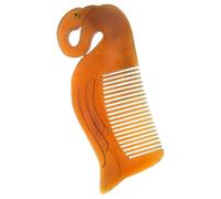 Hemobllo Peigne Antistatique Démêlant et Portable Double-face en Corne de Bœuf Sculpté en Forme de Colombe et Outil de Coiffure Élégant Maison Voyage