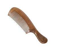 Hemobllo Peigne Bois de Pêcher avec Manche Double Face Sculpté Antistatique Léger et Portable Peigne Massage pour Femmes Adapté à Tous Types de Cheveux