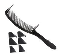 Hemobllo Peigne Courbé De Coiffure Professionnel Pour Hommes Taille Petite Couleur Noire Guide De Coupe Cheveux Plat Usage Barbier