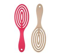 Hemobllo Peigne de Massage du Cuir Chevelu pour Cheveux Bouclés, 2 Pièces en Abs, Doux et Flexible, Ne Gratte Pas, Salon de Coiffure ou Usage Domestique Couleur Aléatoire