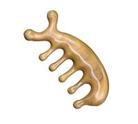 Hemobllo Peigne de Massage Résistant la Casse, Améliore la Circulation Sanguine en Bois de Santal Marron Massage Cuir Chevelu Couleur Aléatoire pour Cheveux