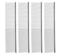 Hemobllo Peigne Démêlant pour Chiens et Chats Lot de 4 Pièces - Acier Inoxydable Résistant - Dimensions 19 X 4 Cm - Brosse Démêlante pour Poils Longs et Courts - Outil de Toilettage Maison