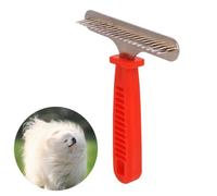 Hemobllo Peigne Démêloir Pour Chien Et Chat Outil De Toilettage Ergonomique Pour Enlever Nœuds Et Sous-poil Râteau Doux Anti-mue Adapté à Toutes Races à Poils Longs