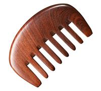 Hemobllo Peigne en Bois de Santal Marron pour Massage Cuir Chevelu, Protection Nœuds, Design Naturel et Artisanat Fin, pour Soin Capillaire à Domicile