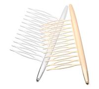 Hemobllo Peignes à Cheveux Épingles Latérales Délicates Doré et Argenté Lot de 2 pour Filles, pour Fêtes et Usage Quotidien