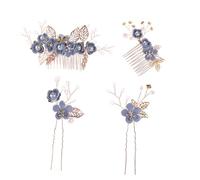 Hemobllo Peignes à Cheveux Et Baguettes De Mariage Ornements Avec Strass Inserts Accessoires Rétro Pour Coiffure Spéciale