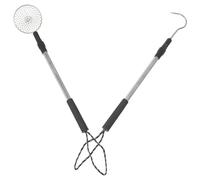 Hemobllo Pelle pour Coquillages et Tamis à Sable de Plage Télescopique en Aluminium, Kit Ramasse-Coquillages Multifonction pour Adultes et Garçon et Filles, Outils Détachables