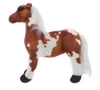 Hemobllo Peluche Cheval Brun : Mascotte du Chinois 2026 - Décoration d'intérieur en Peluche Douce - pour fête d'anniversaire du Nouvel an Lunaire 26 x 26 cm
