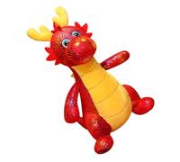Hemobllo Peluche Dragon Mascotte Chanceuse Peluche Rouge Décoration Maison pour an Chinois et Cadeau Danniversaire