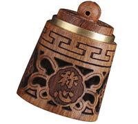 Hemobllo Pendentif Diffuseur d'Aromathérapie en Bois Sculpté Rouge Vintage, Petite Bouteille Soi-Même, Accessoire Décoratif pour Téléphone Portable et Porte-Clés, 1 Pièce, Compatible Usage
