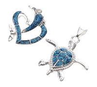 Hemobllo Pendentifs Animaux Marins Dauphin Et Tortue, Accessoires Bijoux Pour Jeunes Filles, Lot 2 Pièces Coloris Huile, Création Charmes, Usage Mode Et Anniversaire, Été Et Voyage