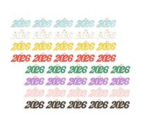 Hemobllo Pendentifs en Alliage 2026 40 Pièces Multicolores Breloques pour Bijoux DIY Chiffres Métalliques pour Décorations de Remise de Diplôme et Créations Artisanales