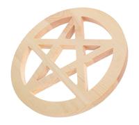 Hemobllo Pentacle en Bois Khaki Décoratif, Objet Rituel Pratique et Créatif pour Décoration D'autel ou Ambiance Festive Unique