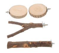 Hemobllo Perchoir Bois pour Perroquet Support pour Oiseaux Plateforme Bois Massif Branches Naturelles pour Cage Jouet Agrandissement pour Griffes