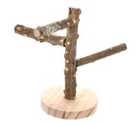 Hemobllo Perchoir Naturel pour Perruches et Perroquets Plateforme Stable Multi-Usage pour Cage et Bureau Interactif à Mâcher pour Oiseaux Petits et Moyens