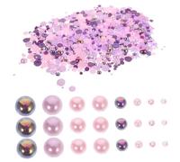 Hemobllo Perles Nacrées pour Ongles Décorations Nail Art Abs Flatback Perles et Mixtes pour Bijoux Fantaisie DIY