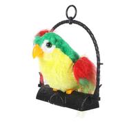 Hemobllo Perroquet Parlant Enregistreur Vert Jouet Éducatif pour Garçon Et Filles Taille Moyenne Imitation Vocale Apprentissage Précoce Amusement à Domicile sans Batterie