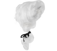 Hemobllo Perruque de Juge Blanche Longue pour Homme Légère et Respirante Fixation Confortable pour Cosplay Costume et Spectacle