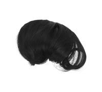 Hemobllo Perruque Frange Bouclée Vintage Naturelle Noire Fibre Haute Température Confortable et Respirante Relookable Au à pour Fêtes et Usage Quotidien