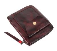 Hemobllo Petit Porte-Monnaie Cuir Vintage Planté Petite Pochette Change Wallet et Pratique Portefeuille Compact Anti-Usure pour Accessoires Style Rétro Européen
