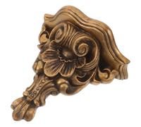 Hemobllo Petite Étagère Murale Décorative Baroque en Résine Or | Structure Verticale Multicouche, Cadre Intégré, Finition Mate Vintage, Résistante aux Traces Dommages