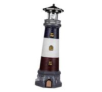 Hemobllo Phare Solaire Décoratif en Résine Statue Étanche avec Lumière LED pour Jardin Terrasse Chambre d'Garçon et Filles Présent d'Anniversaire Décoration de Maison