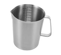 Hemobllo Pichet à Lait Acier Inoxydable avec Poignée Tasse Doseuse Graduée pour Mousse de Lait et Préparation Espresso Récipient Pratique pour Café et Cuisine
