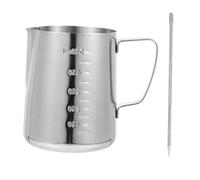 Hemobllo Pichet à Lait Inoxydable avec Graduation et Aiguille Latte Art Set Accessoires Bar à Café pour Mousseur Lait Ergonomique