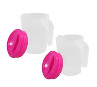 Hemobllo Pichet Réfrigérateur 2Pcs 1L avec Couvercle en Plastique Pichet à Eau Froide Infuseur Carafe pour Restaurant et Maison pour Boissons et Jus